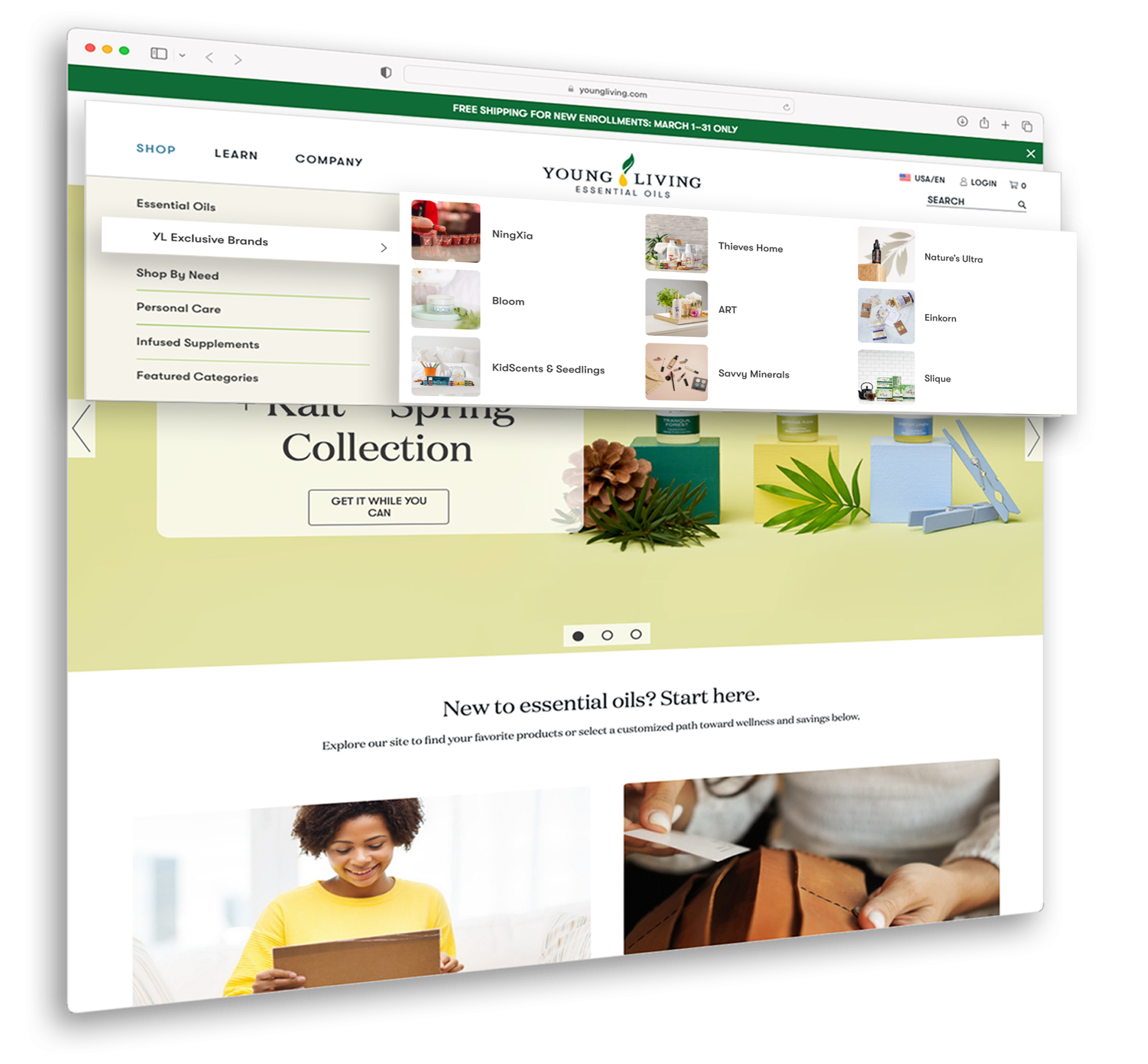 Exploded view of Navigation design.