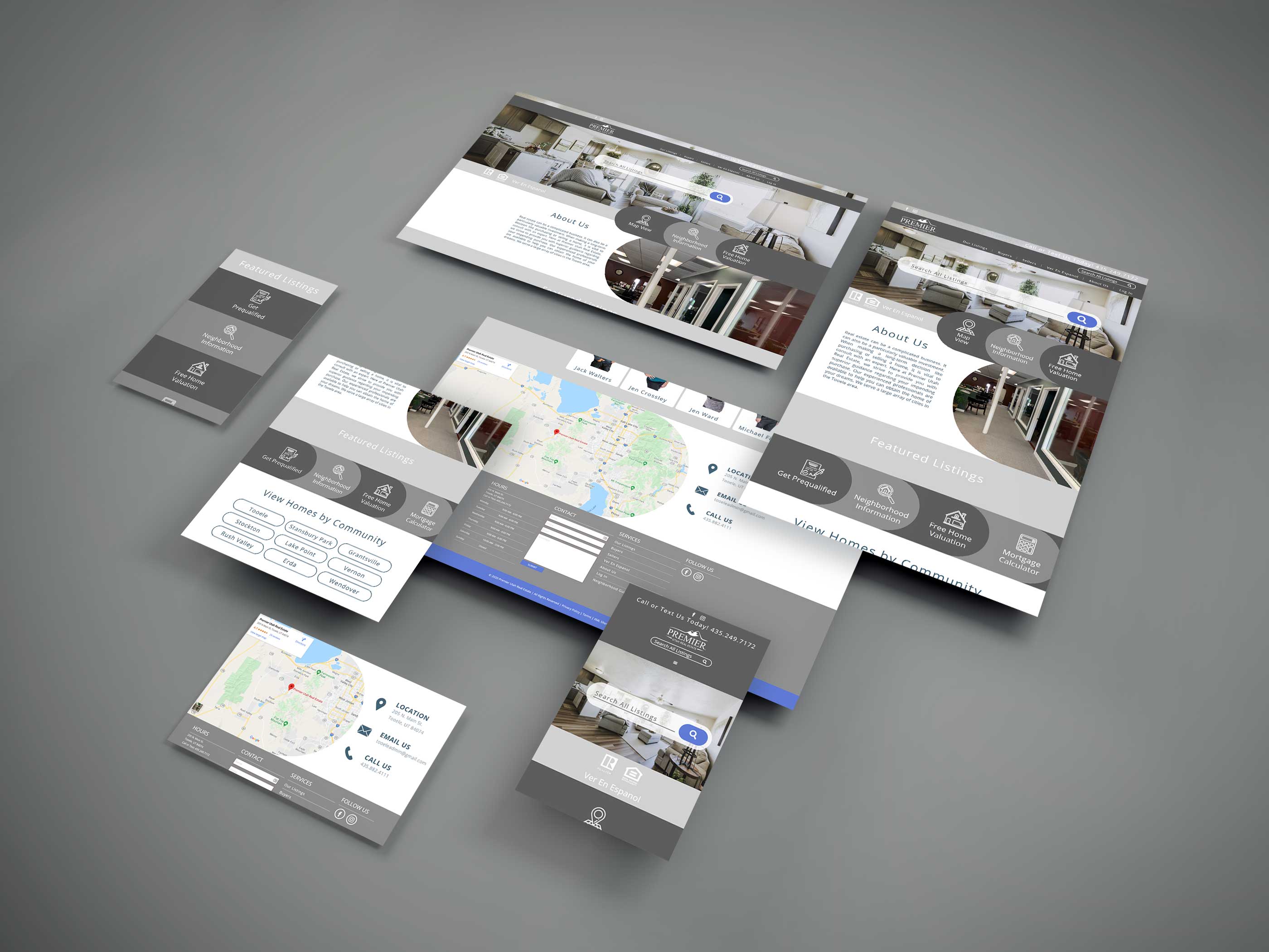 Screenshots of Homes in Tooele website