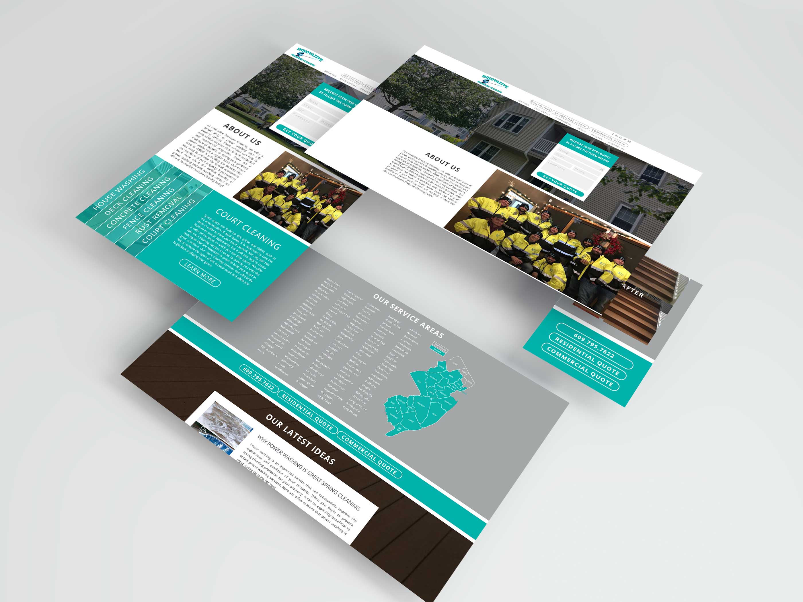 Screenshots of Innovative Pressure Washing website