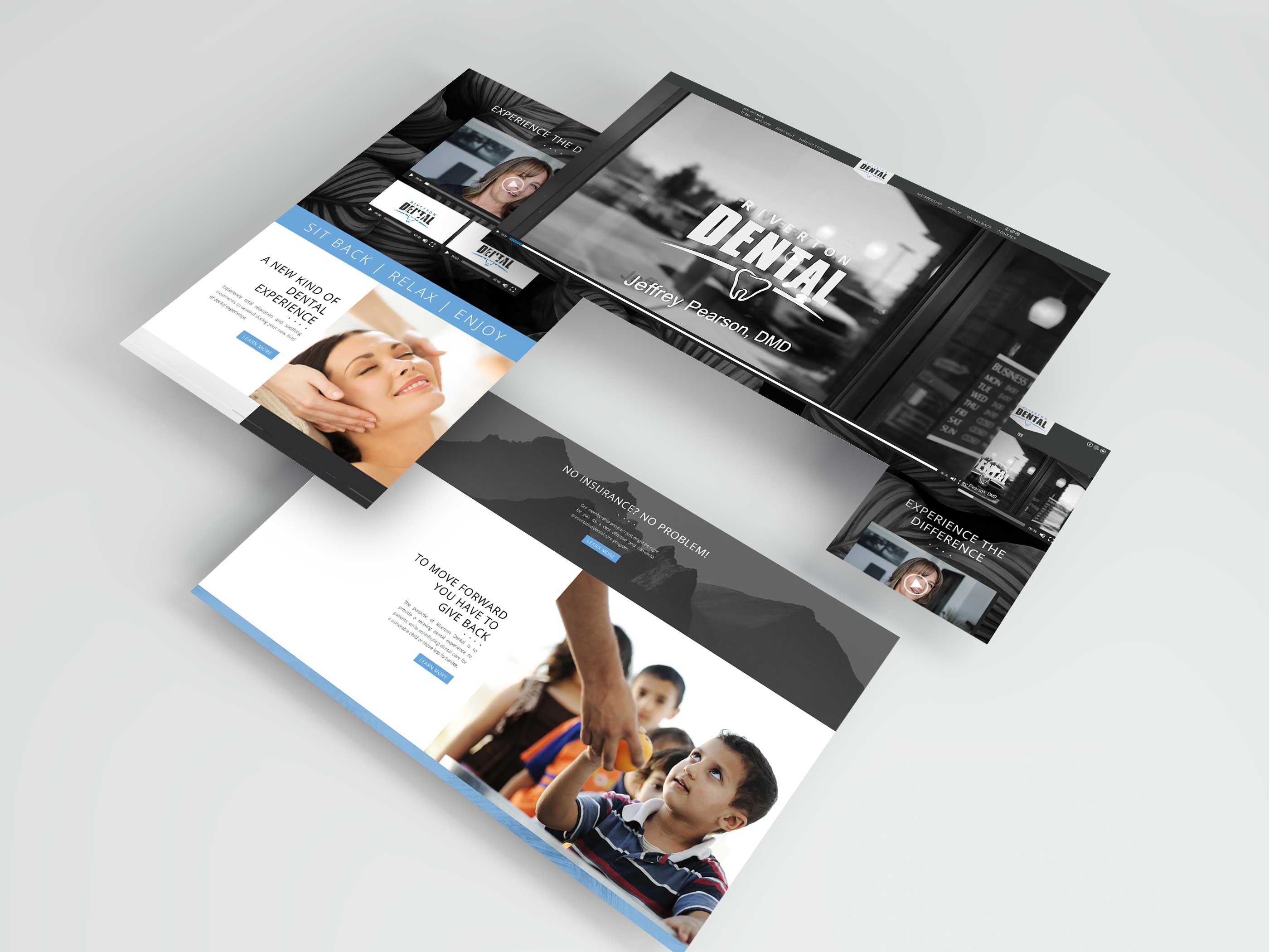 Screenshots of Riverton Dental Website